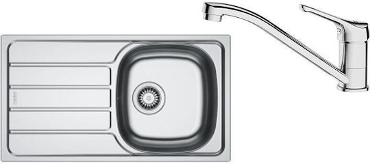 Franke 1010737731 Chiuvetă Bucătărie Drop-In Inox Cu Robinet L78xL43.5cm Gri Franke 1010737731 Chiuvetă Bucătărie Drop-In Inox Cu Robinet L78xL43.5cm Gri