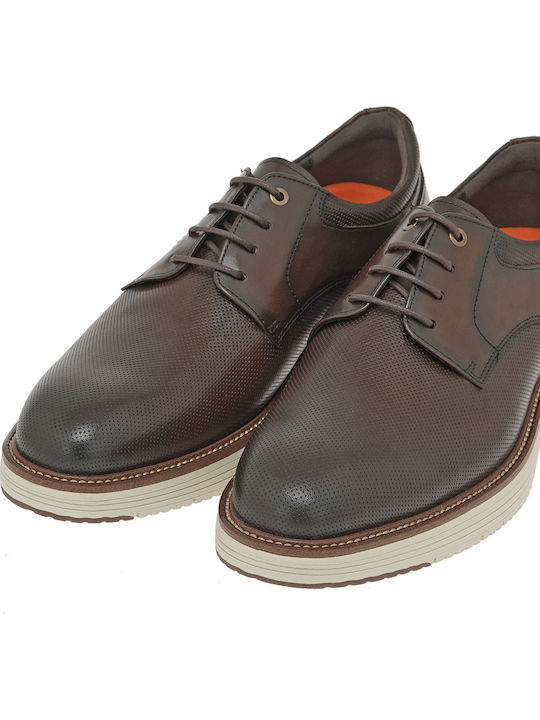 Leather Men's Casual Shoes Brown
