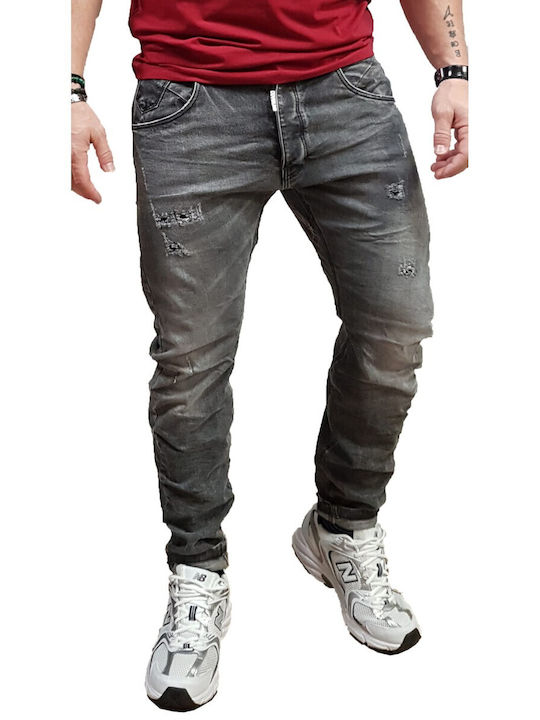 Cover Jeans Herren Jeanshosen Elastisches Loose Fit Grau Denim