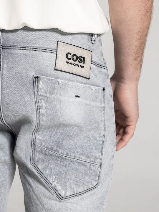 Men's Jeans Pants with Slim Fit Gray