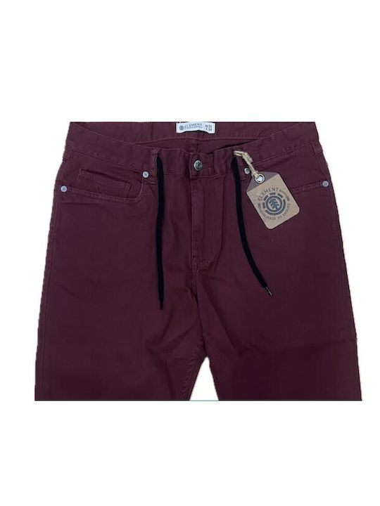 Men's Jeans Pants Oxblood Red