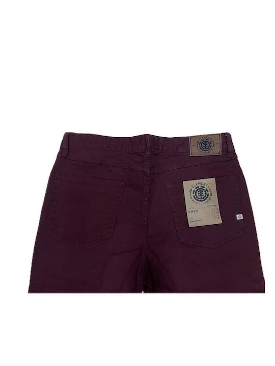 Men's Jeans Pants Oxblood Red