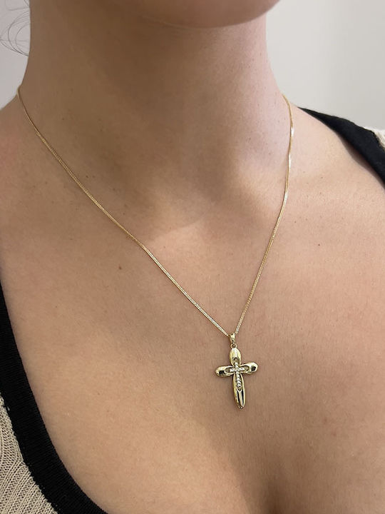 Goldjewels Χρυσός Σταυρός 9Κ Διπλής Όψης