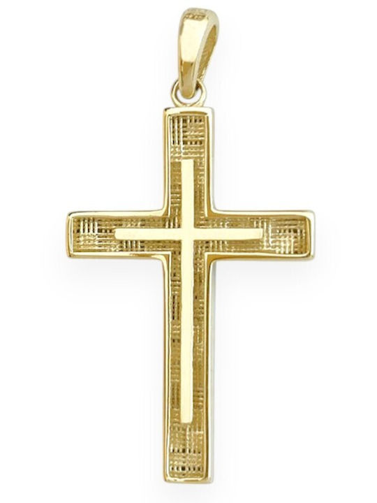 Goldjewels Χρυσός Σταυρός 9Κ Διπλής Όψης