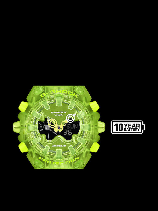 Casio Limited Edition Men's Battery Watch with Green Rubber Strap