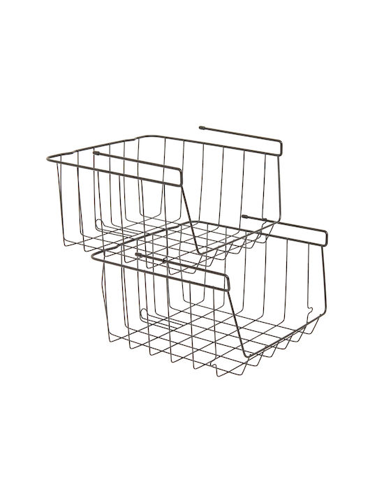 5Five Висящо Металик Рафт 30x32x18.6см Черен