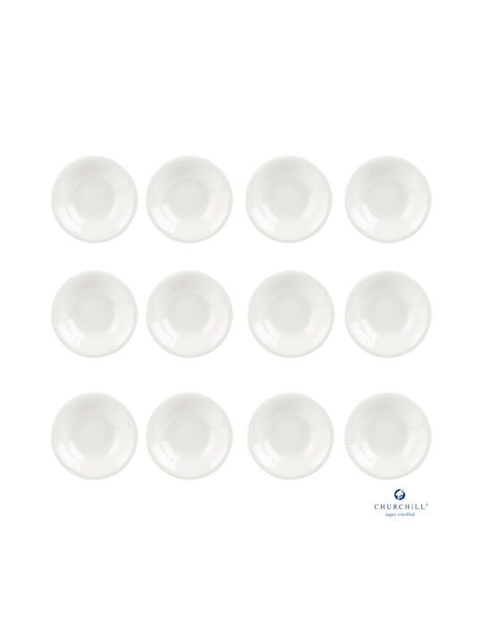 Churchill 1795 Round White Porcelain Serving Bowl 12 Pieces