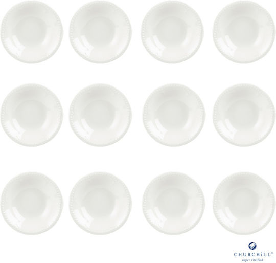 Churchill 1795 Round White Porcelain Serving Bowl 12 Pieces