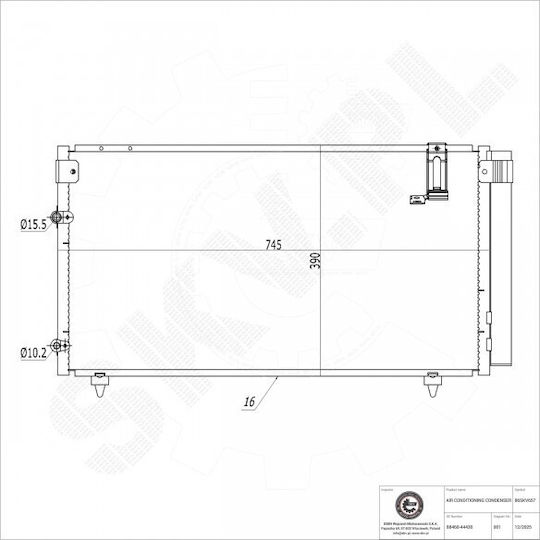 Klimakompressor Toyota Avensis Verso A/C-Trockner 88460-44430