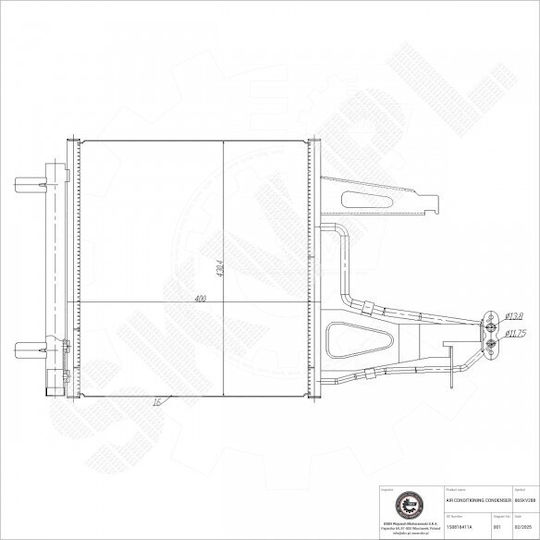 Συμπυκνωτής Κλιματισμού Αφυγραντήρα Volkswagen Up 1s0816411a