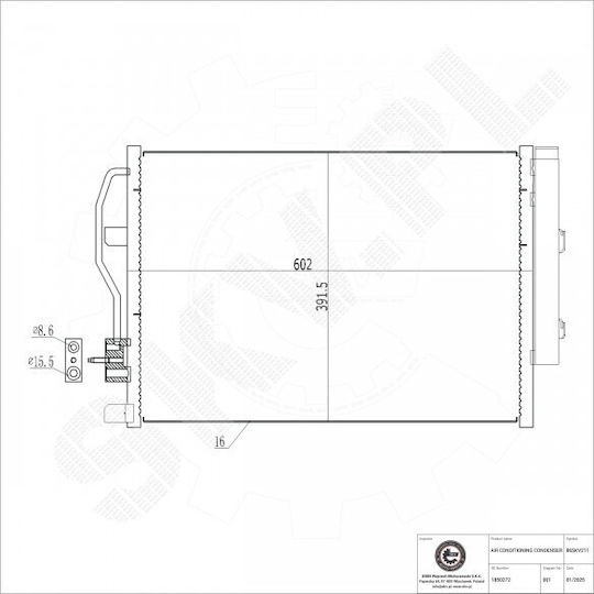 Condensator Aer Condiționat Chevrolet Aveo 1850272