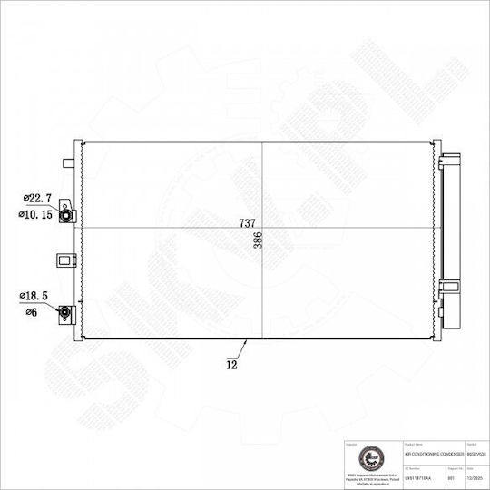 Condensator Climatizare Ford Kuga Iii Dezumidificator Lx6119710aa