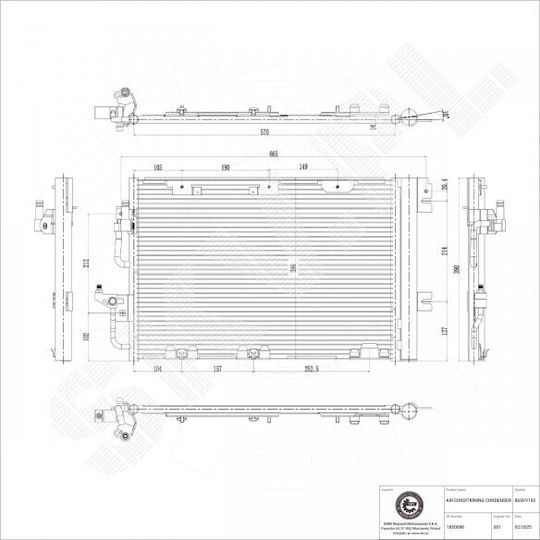 Klimakondensator Opel Astra H Zafira A/C-Trockner 1850098