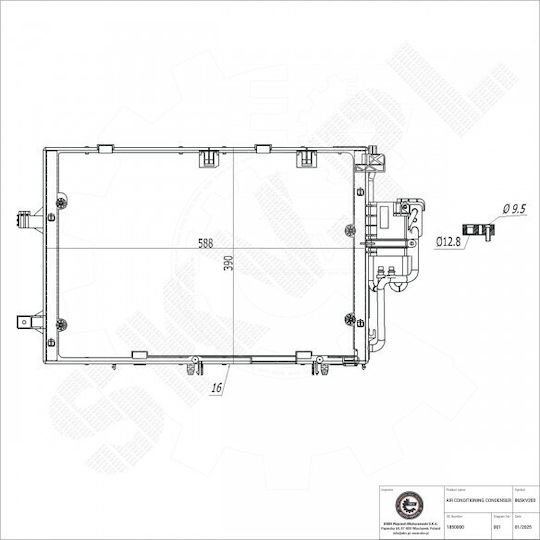 Klimakompressor Opel Combo Corsa C A/C-Trockner 1850000
