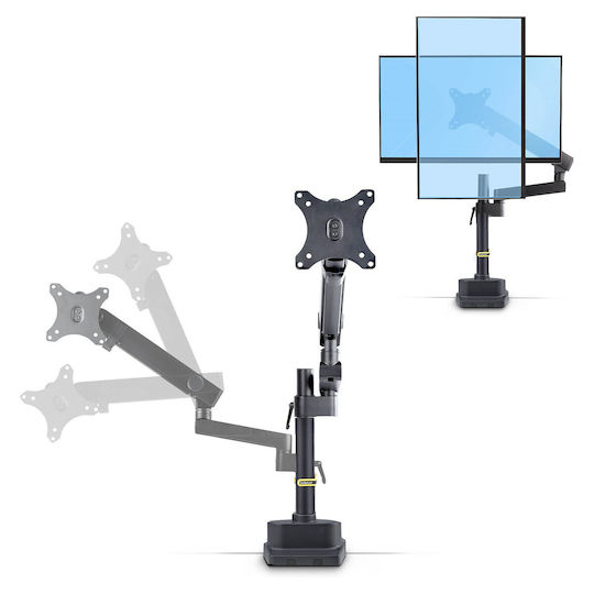 StarTech Schreibtisch Monitorständer mit Verlängerungsarm Grau (ARMPIVOT2)
