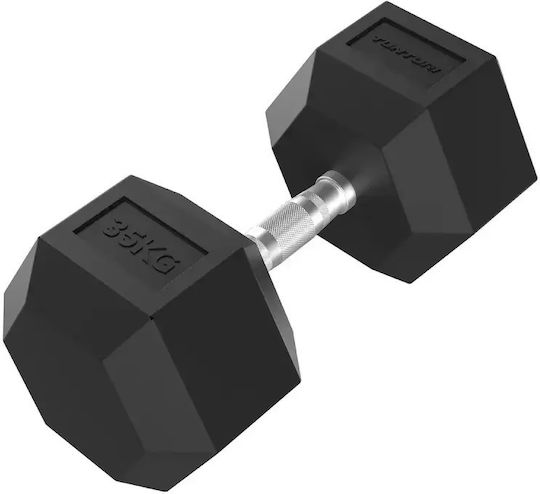 Tunturi Hexagon Rubber Dumbbell 1 x 27.5kg