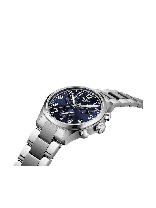 Tissot Chrono Men's Battery Watch with Silver Metal Bracelet