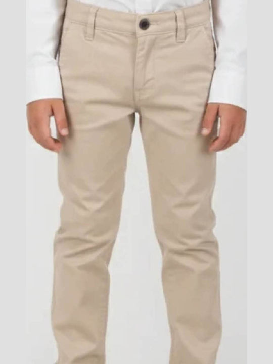Kids Trousers Cargo Fabric Beige