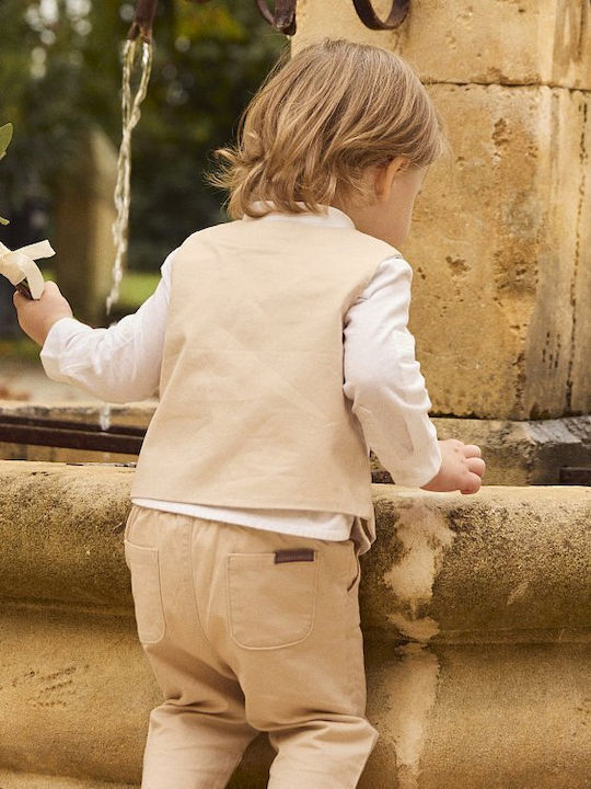 Kinderhose Leder Beige