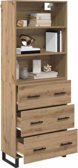 Biblioteci Artisan Oak (2 Bucăți) 69,5x32,5x180 cm