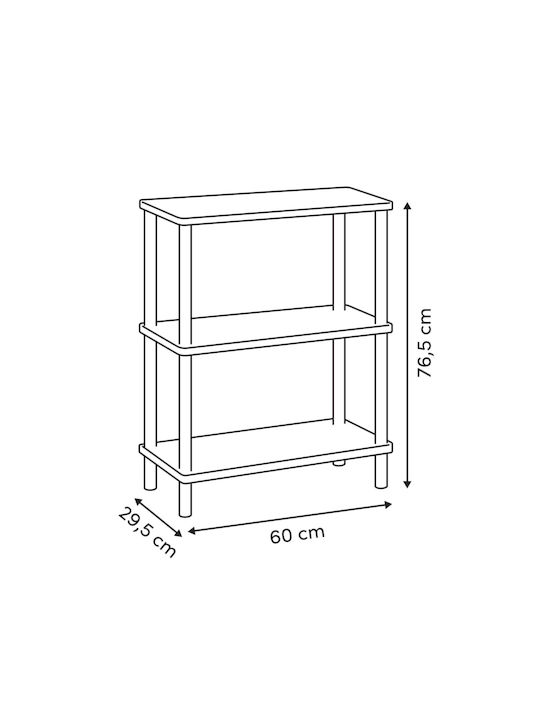 Bücherregal F-v Come Regale Boden 3 Plätze 60x29.5x76.5cm