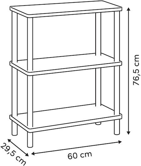 Bücherregal F-v Come Regale Boden 3 Plätze 60x29.5x76.5cm