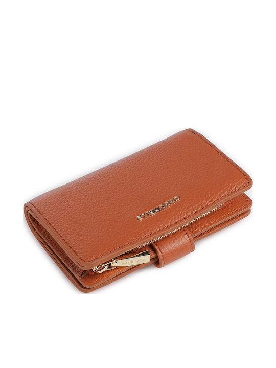 Small Leather Women's Wallet Orange