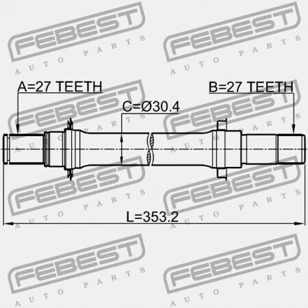 Left Half Transmission Shaft Honda HR-V GH4 2000-2005 EU 44500-S2H-N50
