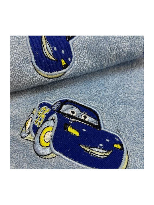 Linea Home Set of Baby Towels 2pcs Car Light Blue