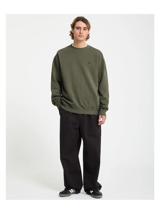 Single Sweatshirt Dunkel Olivgrün