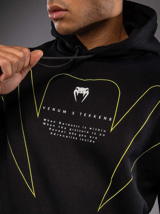 Sweatshirt with Hood King Black/yellow