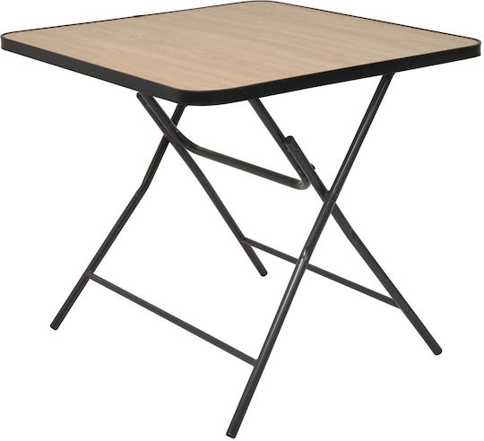 F-v Flexy Правоъгълна Разтегателна Метална Черна Маса За Кухня 80x80x75см