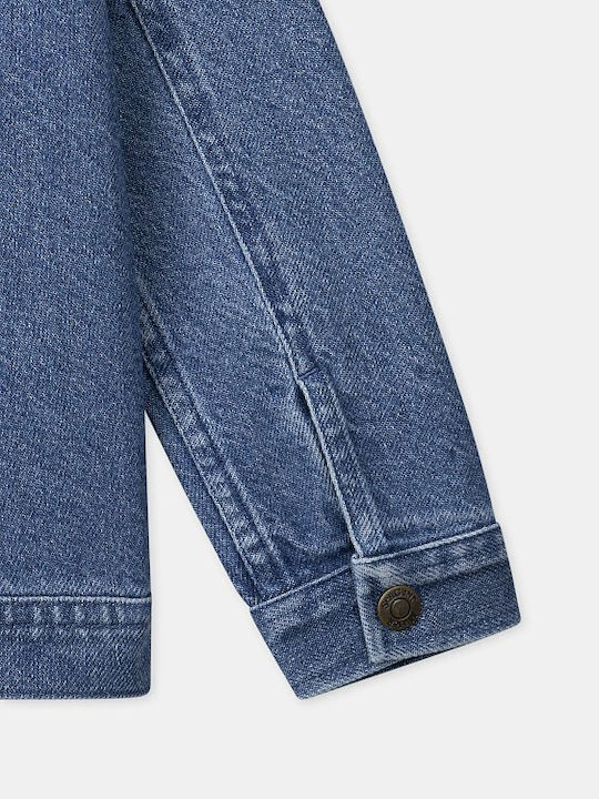 Geacă Denim Pentru Copii Albastră