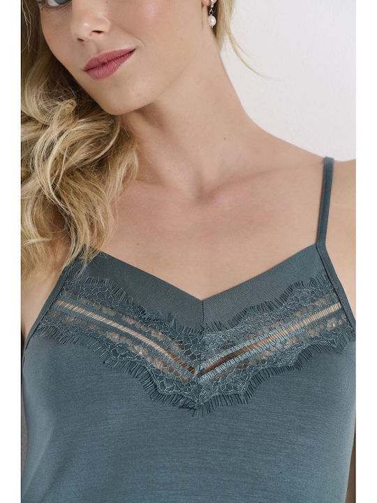Jeannette Lingerie Καλοκαιρινό Γυναικείο Νυχτικό Forest