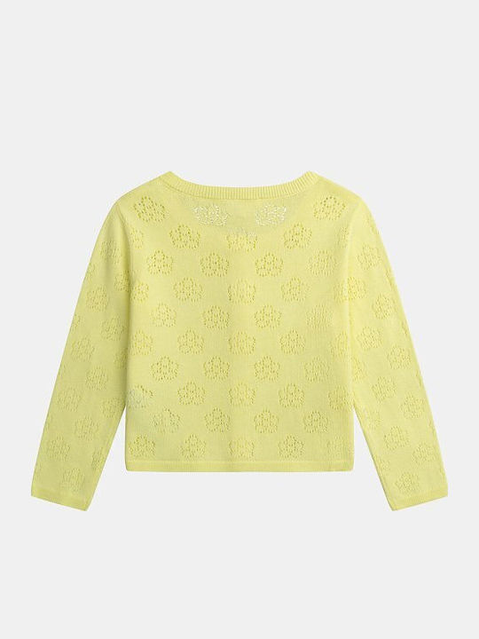 Cardigan Pentru Copii Tricotat Galben