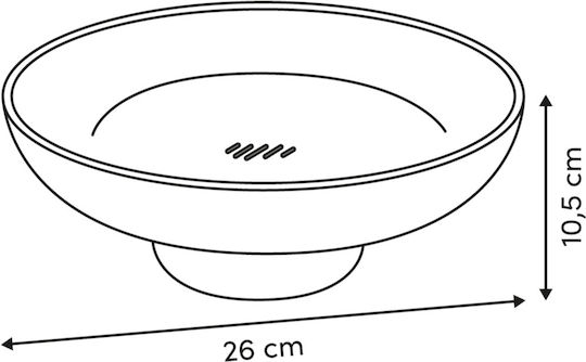 5Five Plastic Pink Fruit Bowl 26x26x10.5cm