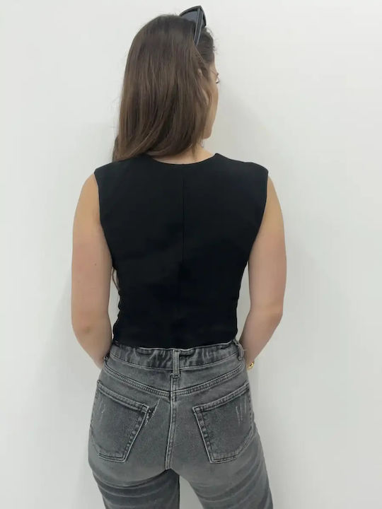 Γυναικείο Ελαστικό Κορμάκι Sateen Μαύρο Slim Fit Γραμμή Γυναικείο Ελαστικό Κορμάκι Sateen Μαύρο Slim Fit Γραμμή
