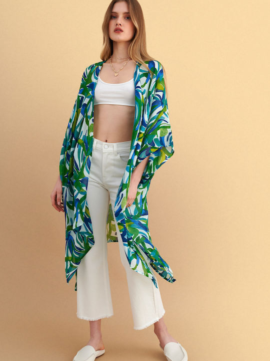 Long Women's Kimono Green