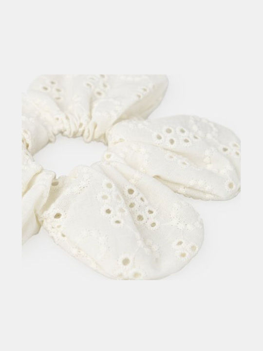 Sergent Major Kids White Scrunchy Hair Tie