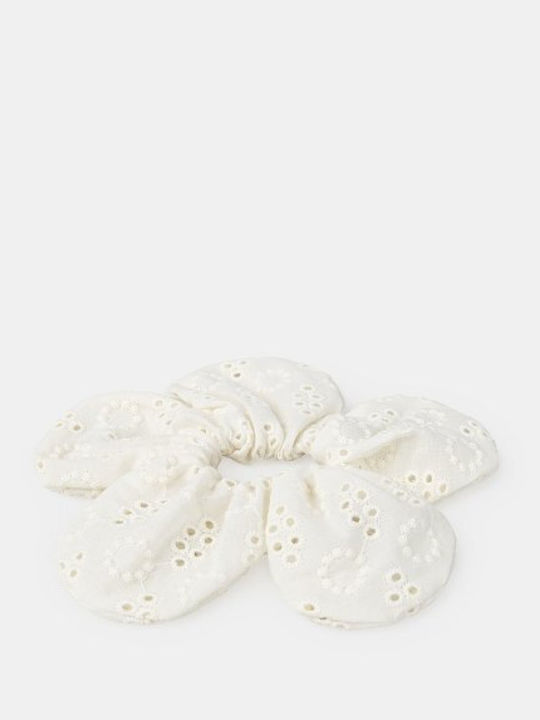 Sergent Major Kids White Scrunchy Hair Tie