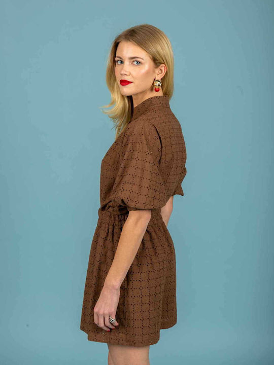 Women's Brown One-piece Shorts