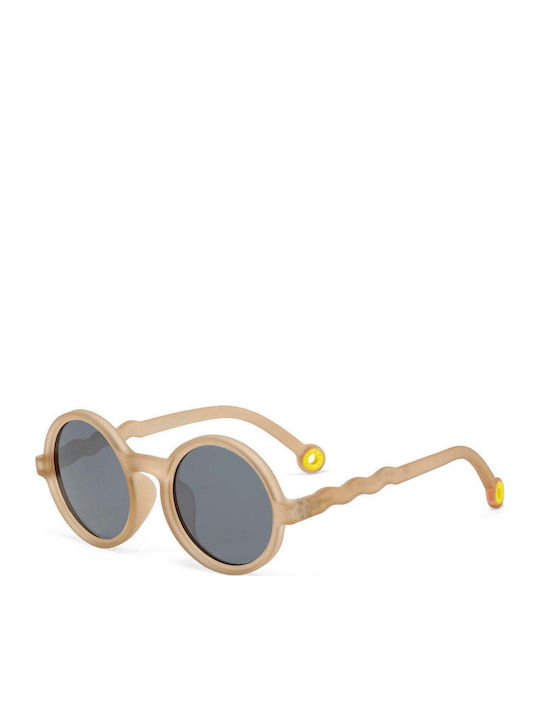 Olivio & Co Classic Στρογγυλά Παιδικά Γυαλιά Ηλίου με Polarized Φακό Μπεζ για 3-5 Ετών