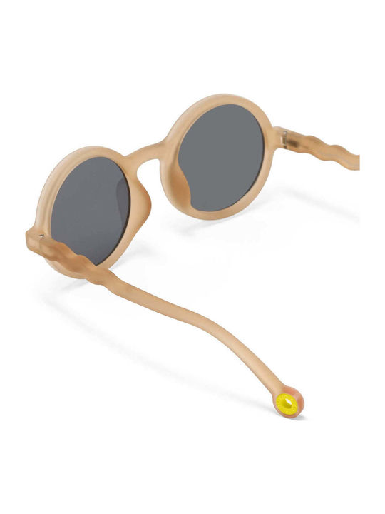 Olivio & Co Classic Στρογγυλά Παιδικά Γυαλιά Ηλίου με Polarized Φακό Μπεζ για 3-5 Ετών