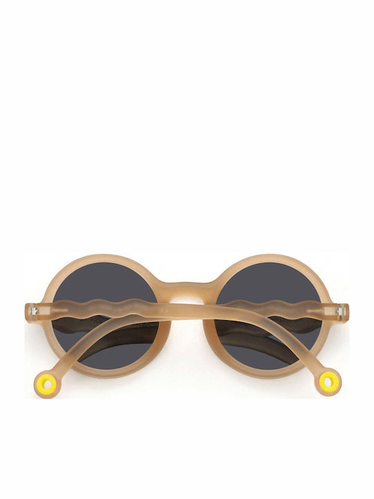 Olivio & Co Classic Στρογγυλά Παιδικά Γυαλιά Ηλίου με Polarized Φακό Μπεζ για 3-5 Ετών