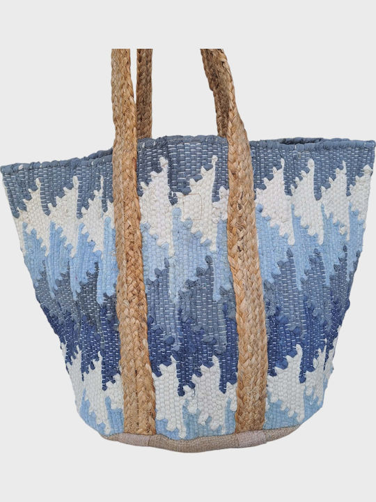 Ble Resort Collection Fabric Beach Bag Blue