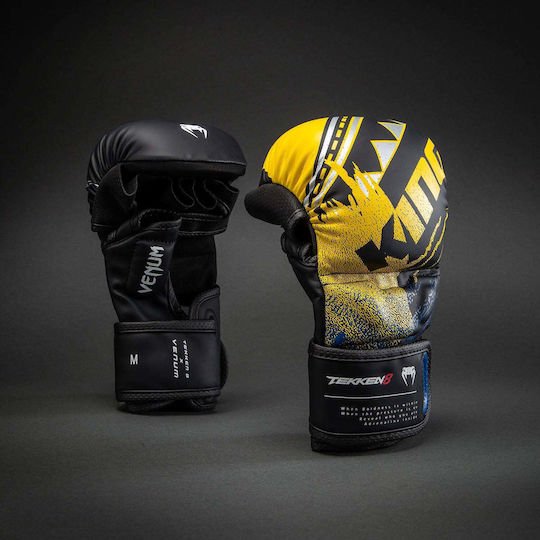 MMA Gloves Sparring Venum X Tekken 8 King Black Yellow