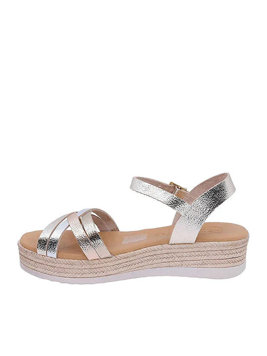 Sommer Damenplattformen Silber