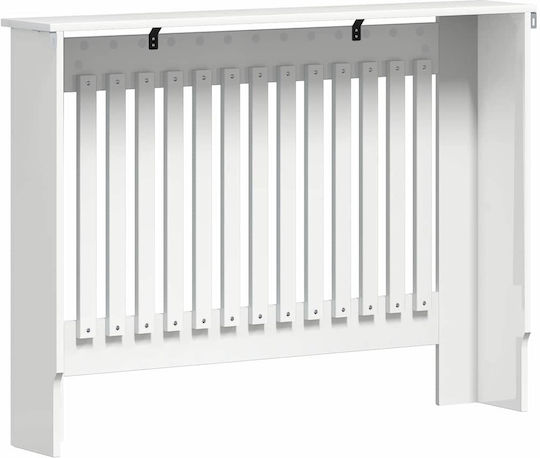 vidaXL Radiator Cover Particleboard White 112x19x81.5cm