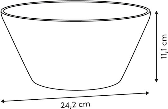 5Five Σαλατιέρα Πλαστική Πολύχρωμη 24x24x11cm