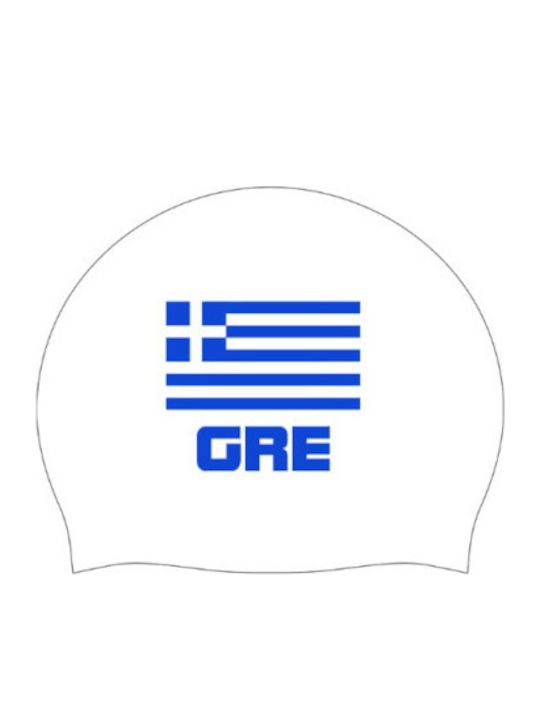 Σκουφάκι Κολύμβησης Aqua Speed Greek Flag Silicone Cap White 200-05 Λευκό
